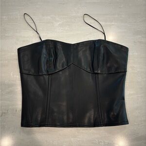 Vegan Leather bustiers from Anthropologie